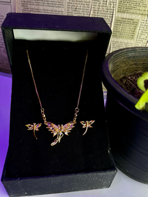 Crystal Butterfly Necklace Grace
