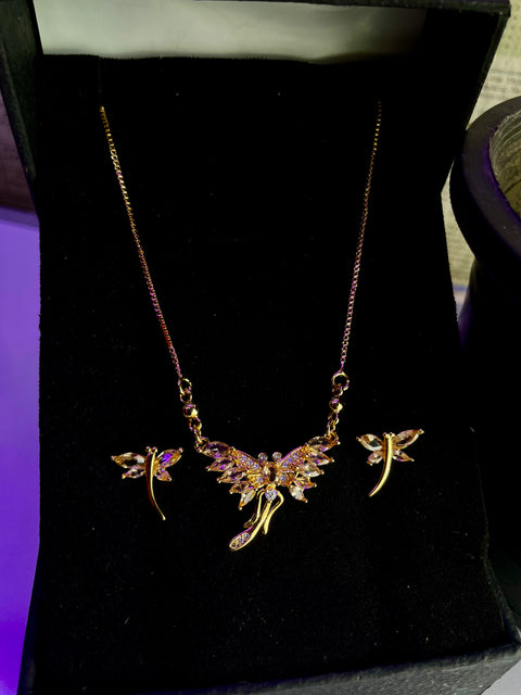 Crystal Butterfly Necklace Grace