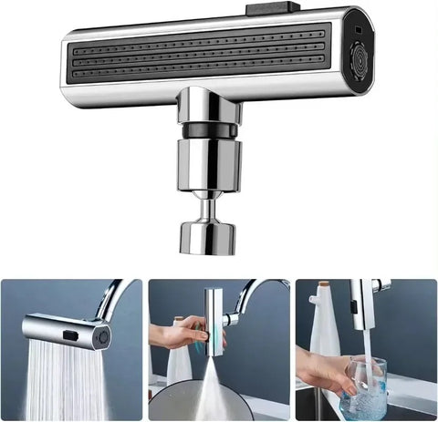 Three Level Waterfall Universal Faucet Extension Device