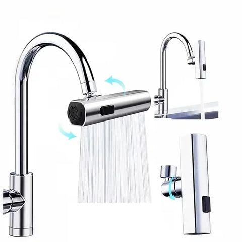 Three Level Waterfall Universal Faucet Extension Device